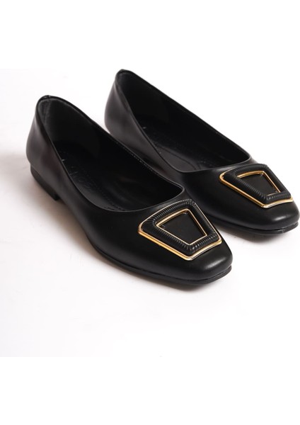 Kaylee Bağcıksız Ortopedik Rahat Taban Toka Detaylı Kadın Babet Ayakkabı Cst - Siyah modelleri