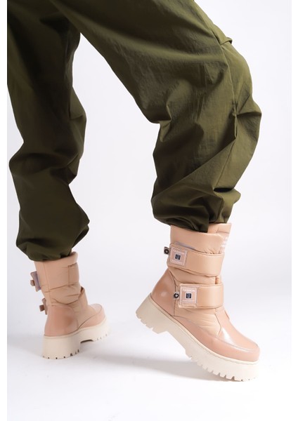 Elısa Cırt Cırtlı Paraşüt Kumaş Rugan Kadın Bot Rtt - Ten