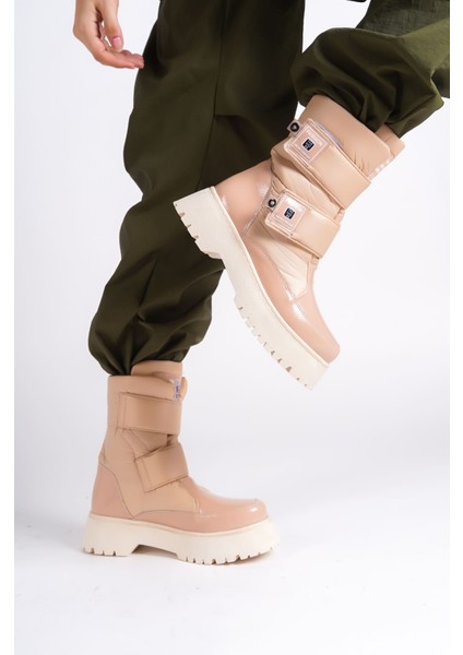 Elısa Cırt Cırtlı Paraşüt Kumaş Rugan Kadın Bot Rtt - Ten fiyatları