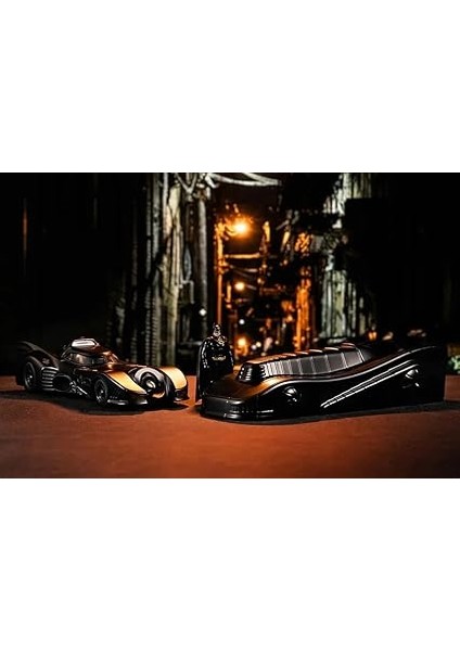 253215013, Batman 1989 Batmobile, Die-Cast Metal, Açılabilir Parçalar, 1:24 Ölçek, Batman Figürü, 20 Cm, 7 Cm, Serbest Tekerlekli fırsatları