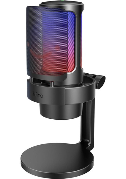 USB Mikrofonu, Ampligame Oyun Bilgisayarı Masaüstü Kondansatör, Rgb Mikrofon, Mac/bilgisayar/ps4/ps5&apos;te Youtube, Sessiz Düğmeli, Mikrofon Kazancı, Pop Filtresi, Şok Montajı, Kulaklık Jakı-A8