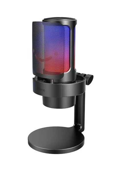 USB Mikrofonu, Ampligame Oyun Bilgisayarı Masaüstü Kondansatör, Rgb Mikrofon, Mac/bilgisayar/ps4/ps5&apos;te Youtube, Sessiz Düğmeli, Mikrofon Kazancı, Pop Filtresi, Şok Montajı, Kulaklık Jakı-A8 modelleri