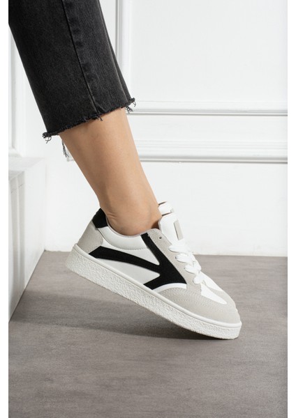 Kadın Bağcıklı Spor Ayakkabı Sneaker Günlük Okul 121NAV