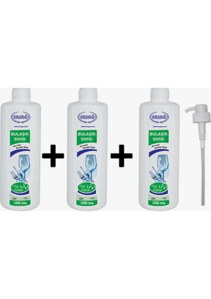 Bulaşık Sıvısı Hoş Kokulu 3 Adet 1000 ml + Aparat Hediyeli Set
