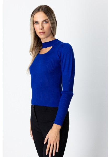 Kadın Balon Kol Pencere Detaylı Kazak 65303 Saks fiyatları