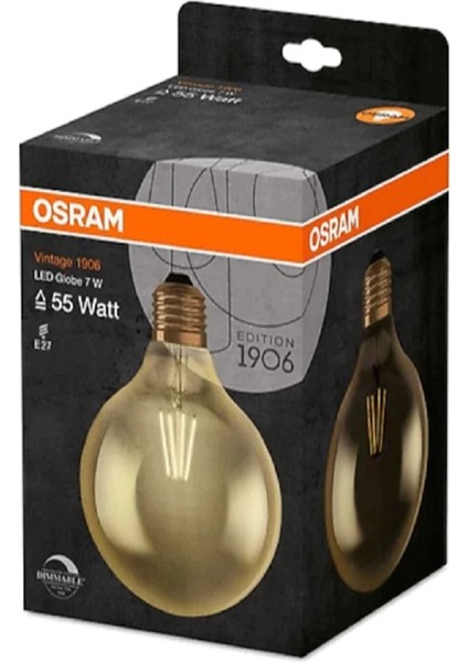 Vintage 1906 Globe 6.5W 2400K 725LM E27 Duy Edison Dimlenebilir Sarı Işık Ampul modelleri