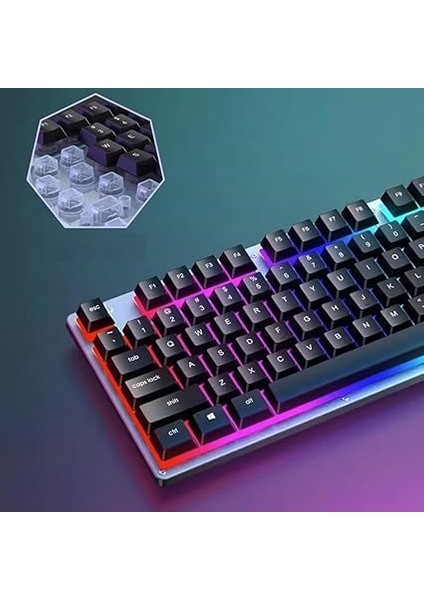 K100 Gaming Oyuncu Kablolu Klavye Ingilizce indirimleri