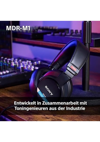 Mdr-M1 Studio Kapalı Arka Kulaklık - Kablolu, Ultra Geniş Bant Oynatma (5Hz-80kHz), Stüdyo Kaydı ve Karıştırma Için Ideal, Hafif Tasarım (216G), 2 Çıkarılabilir Kablo Içerir, Siyah indirimleri