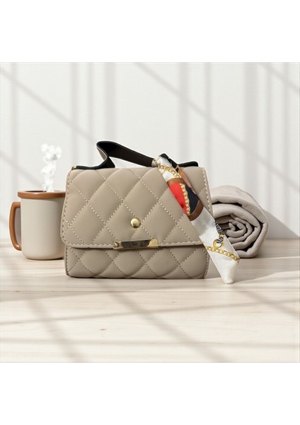 Fularlı Kapitone Kadın El ve Omuz Çantası