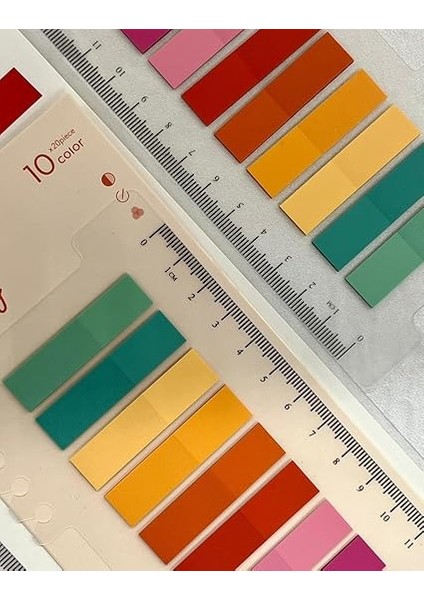 Gemi Dükkan 10 Renkli Cetvelli Memory Şeffaf Pet Indeks/ındex Sticker/sticky Note/post-It modelleri