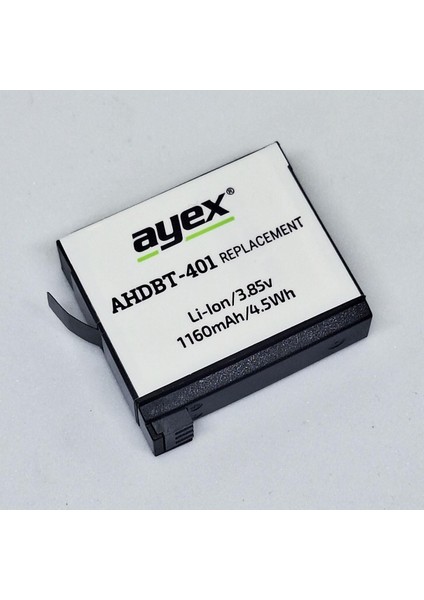 AHDBT-401 Batarya,, Hero4 Kamera Ile Uyumlu