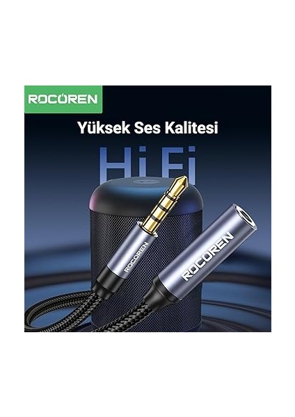 3.5mm Hi-Fi Trrs Jack Aux Ses Uzatma Kablosu 1 Metre modelleri