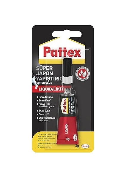 Süper Yapıştırıcı, Kaliteli Onarımlar Için Çok Amaçlı Güçlü Yapıştırıcı, Özel Kapağıyla Kolay Kullanımlı Hızlı Yapıştırıcı, 1X3G