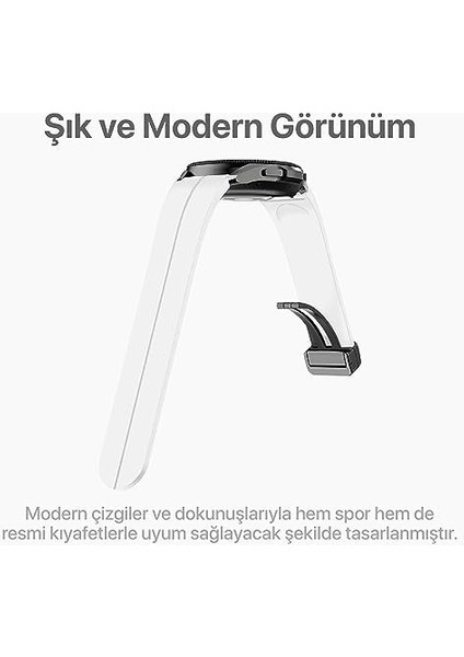 Galaxy 6/5/4 Serisi (40MM/44MM) 6/4 (43MM/42MM) 5 Pro 45MM Için Manyetik Katlanabilir Tokalı 20MM Kavisli Spor Silikon Kordon modelleri