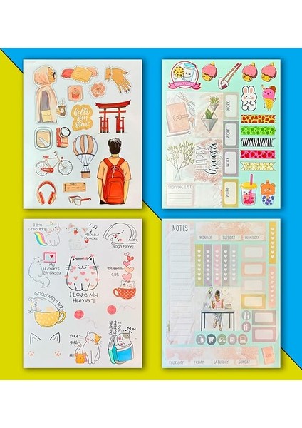 My Dıy Sticker Book 24 * 17 cm 16 Sayfa Özel Tasarım Rengarenk Sticker Kitabı fiyatları