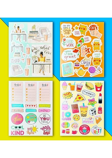 My Dıy Sticker Book 24 * 17 cm 16 Sayfa Özel Tasarım Rengarenk Sticker Kitabı modelleri
