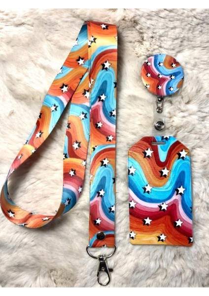 Renkli Yıldızlı Kumsallar Yoyo ve Kartlık Set