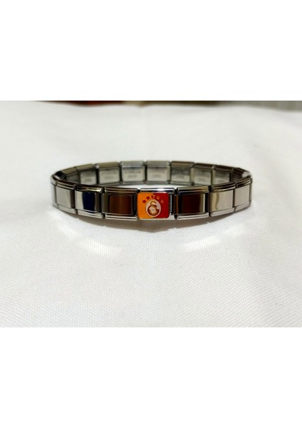Sarı Kırmızı Cimbom Italyan Charm Bileklik – Paslanmaz Çelik Taraftar Hediye Kutusunda
