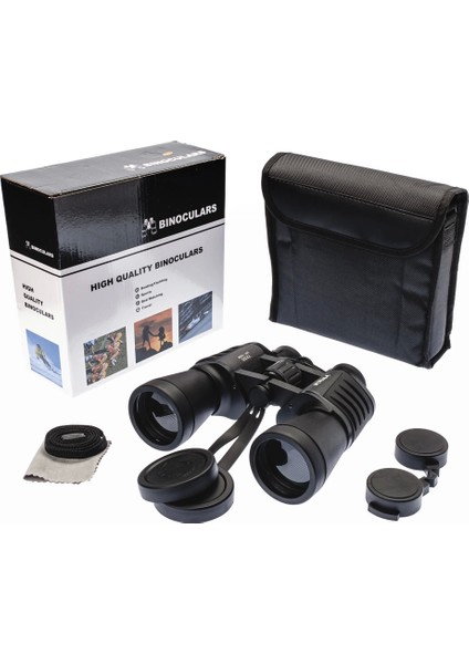 7X50 – Geniş Ön Mercekli Profesyonel El Dürbünü – 1000M/56M – Siyah V1 - Lisinya