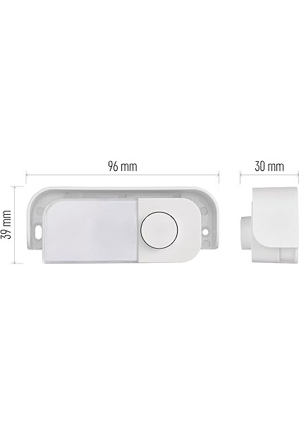 - 2 Telli Kapı Zili Için Zil Düğmesi - Klasik Ev Kapısı Kapı Zili Düğmesi Isim Etiketli - Beyaz Zil Düğmesi Kapı Zili P57101, P57102 ile Uyumlu - Kablolu, Maks. 24 V Dc indirimleri