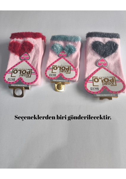 Kız Çocuk Peluş Detaylı Çorap Yumuşacık Nefes Alabilir Terletmez