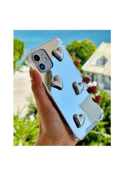 Aksesuar 12 ve 12 Pro ile Uyumlu Aynalı Darbe Önleyici Kamera Korumalı Silikon Kılıf modelleri