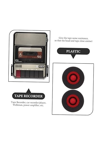 10 Adet Kaset Bant Sıkıştırma Silindiri Ses Kaydedici Accacyc Kauçuk ve Plastik Aks modelleri