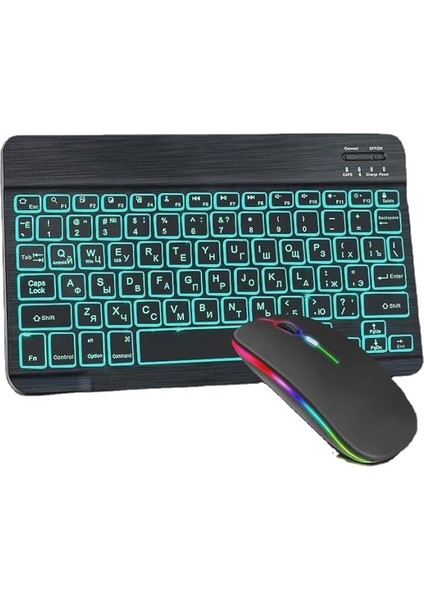 Onezero Kablosuz Rgb Klavye ve Mouse Seti – Bluetooth, Şarjlı, 10M Bağlantı Mesafesi, 3 Parlaklık Seviyesi, Çoklu Platform Uyumluluğu Ergonomik Tasarım, Rgb Aydınlatma ZR20KM (Siyah)