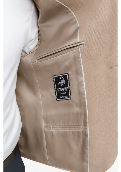 Vizon Erkek Blazer Ceket – Esnek Comfort Kumaş, Italyan Kesim, Tek Düğmeli Slim Fit Şık Model fırsatları