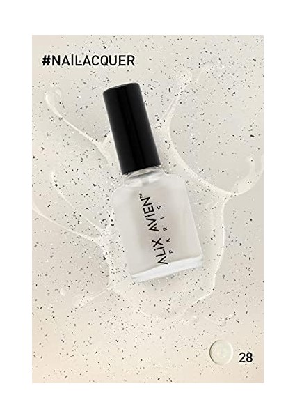 Sedefli Beyaz Oje 28 - Yüksek Pigmentli Uzun Süreli Kalıcılık Hızlı Kuruma - Nail Lacquer 28 modelleri