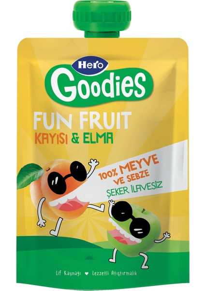 Goodies Kayısı - Elma Pouch 100 G 2 Adet