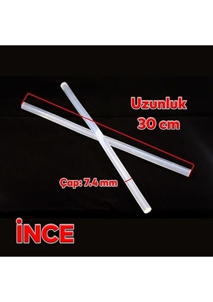 Elektronik 10 Adet Mum Sıcak Silikon, 7mm - 30CM Ince Şeffaf Silikon modelleri