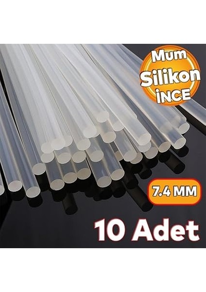 Elektronik 10 Adet Mum Sıcak Silikon, 7mm - 30CM Ince Şeffaf Silikon fırsatları