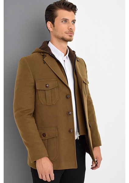 K7538 Dewberry Erkek Kaban-Düz Camel modelleri