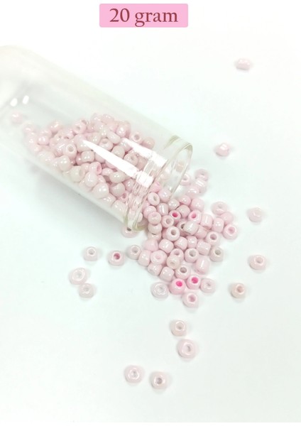 Litaetrend Dökme Cam Kum Boncuk Büyük Boy (6/0) 4 mm - 20 Gram - Toz Pembe - BNC077