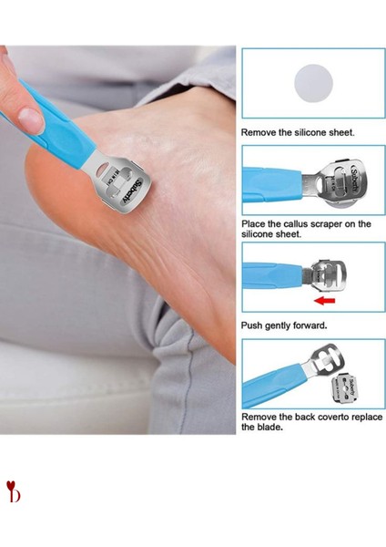 Topuk Nasır Jileti Credo Ayak Törpü Rende (Törpü ve 10 Adet Jilet