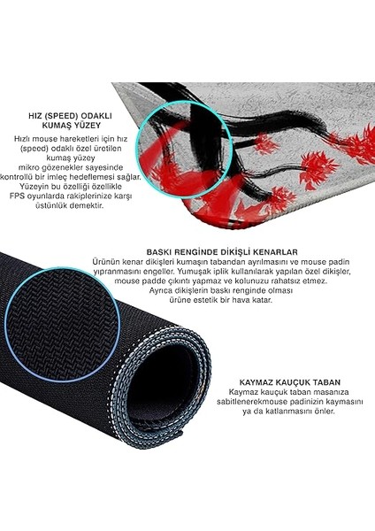 Gaming Mouse Pad 90X40 Mouse Pad Xxl Büyük Oyuncu Mouse Pad Speed Mousepad (White And Black Koi, 90X40 cm (3mm Kalınlık)) modelleri