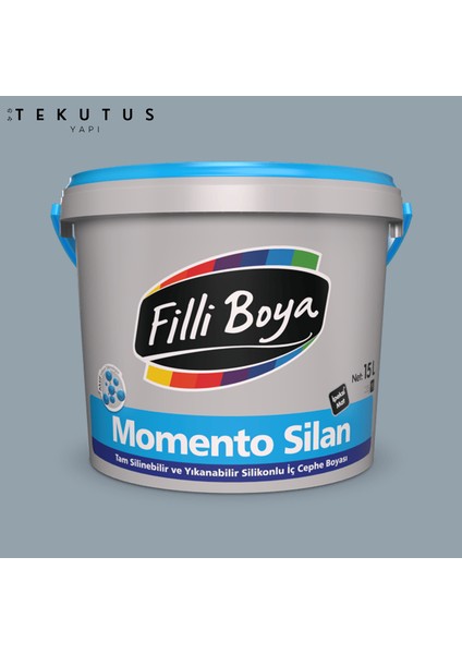 Momento Silan Silikonlu Iç Cephe Boyası 15 L 4418 / Cİ-4418 Mina Mavisi