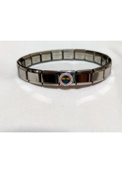 Sarı Lacivert Sarı Kanarya Italyan Charm Bileklik – Paslanmaz Çelik Taraftar Hediye Kutusunda