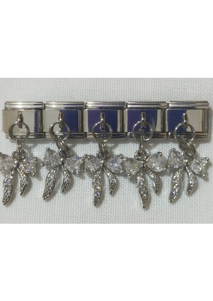 Fiyonklu Charm, Italyan Bileklik Uyumlu Paslanmaz Çelik modelleri