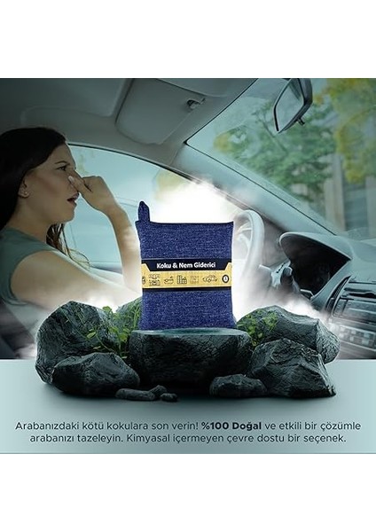 Giderici Koku Emici Nötr Oda Kokusu Nötr Oda Parfümü Pasif Hava Temizleyici 150G x 4 Adet Set (Füme) fiyatları