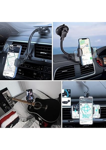 Ayarlanabilir Vakum Kilitli Cam ve Torpidoya Takılabilen Telefon Tutucu fırsatları