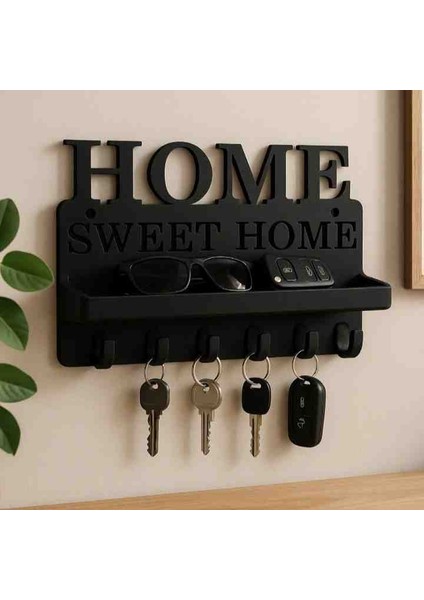 3D Baskı Home Sweet Home Duvar Anahtarlık ve Eşya Rafı