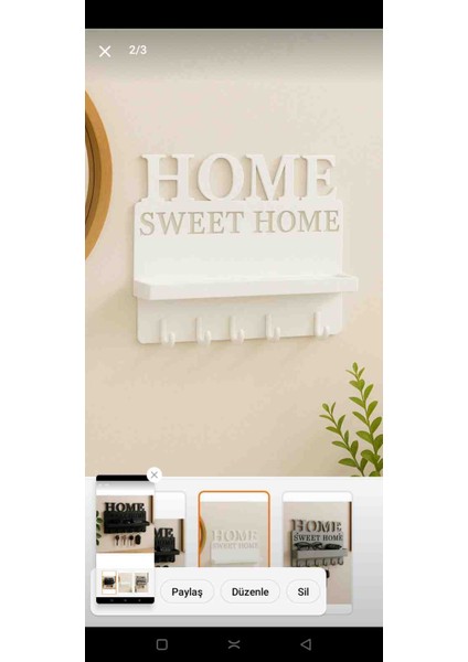 3D Baskı Home Sweet Home Duvar Anahtarlık ve Eşya Rafı modelleri