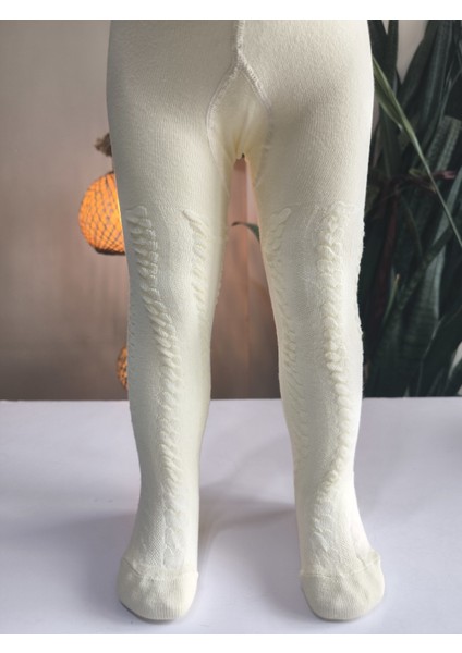 Kız Bebek Çocuk Külotlu Çorap Pamuklu Terletmez Canlı Renkler Kendinden Dokulu Sarı Tekli fiyatları