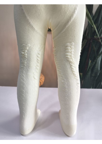 Kız Bebek Çocuk Külotlu Çorap Pamuklu Terletmez Canlı Renkler Kendinden Dokulu Sarı Tekli indirimleri