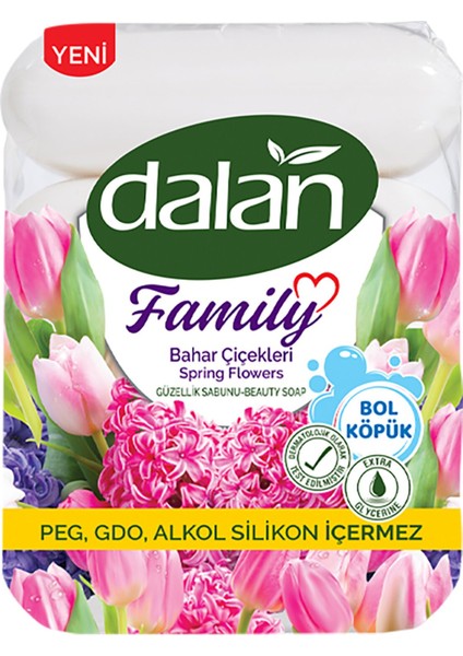Family Bahar Çiçekleri Güzellik Sabunu 4X75G 3 Adet