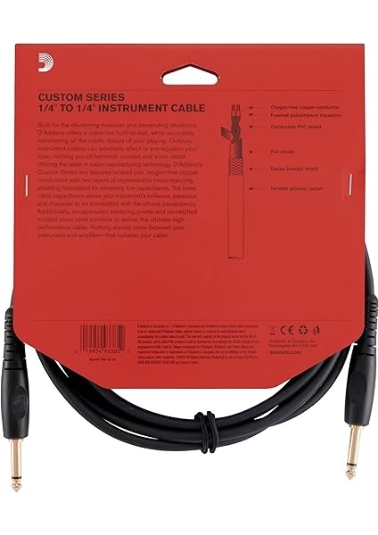 "custom Serisi" Gitar Kablosu | Dünya Çapında En Sevilen Aksesuarlardan En Yüksek Kalite | Pw-G-10 | 3 Metre | 2 Düz Fiş fırsatları