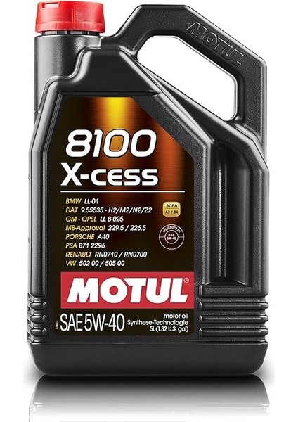 8100 X-Cess 5W-40 5 Lt Motor Yağı fiyatları
