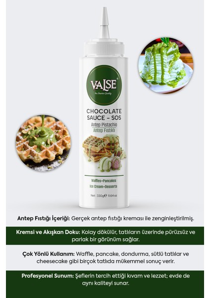 Gerçek Antep Fıstıklı Sos (Glutensiz) 330 Gr Waffle & Pankek & Meyve & Kek & Tatlı & Dondurma fiyatları